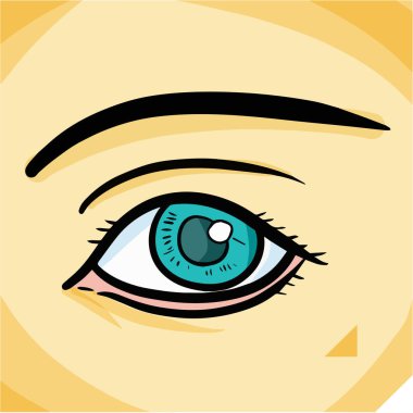 Bir dişi mavi göz vektörü.