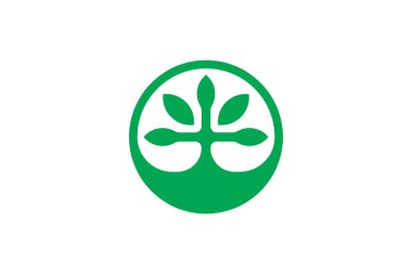 İş logosu vektörü için soyut bir yaprak