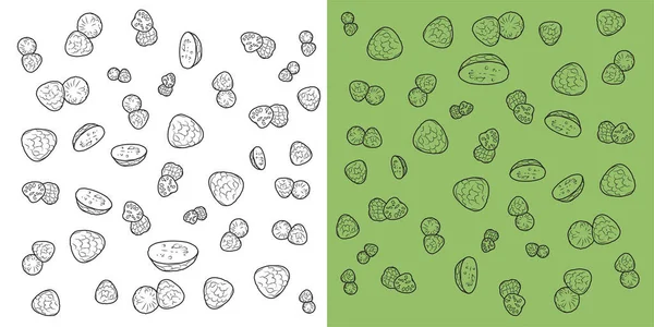 有两种背景的樱桃树或自定义苹果涂鸦 应用及设计 — 图库矢量图片