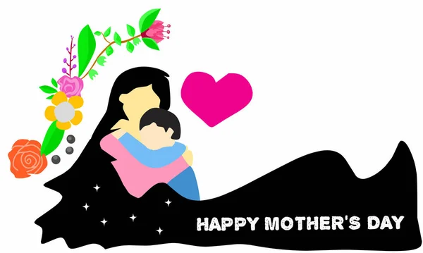 Gráfico Vectorial Del Mundo Feliz Día Madre Bueno Para Celebración — Vector de stock