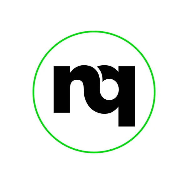 Illustrazione Vettoriale Del Design Minimalista Del Logo Colori Nero Verde — Vettoriale Stock
