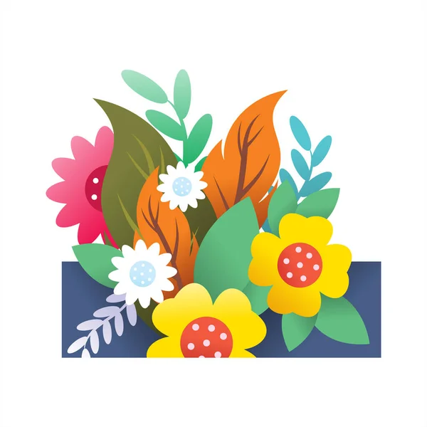 Красивые Векторные Рисунки Цветов Растений Настенных Рисунков Книжной Иллюстрации — стоковый вектор