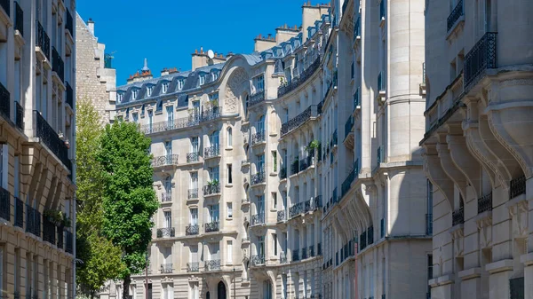 Paris Beaux Bâtiments Dans 16Ème Arrondissement Quartier Luxe — Photo