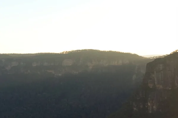 Une Vue Lointaine Chaîne Des Blue Mountains Sydney Australie — Photo