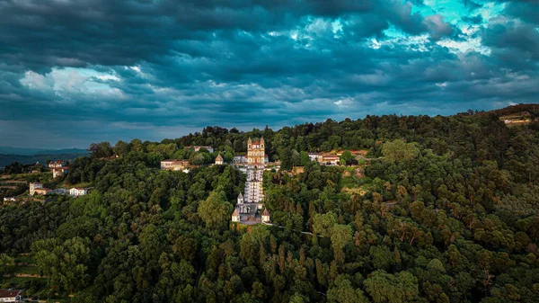 Aerial Shot Sanctuary Good Jesus Mount Braga Portugal — Stock Photo, Image