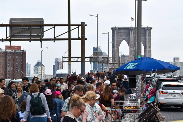 New York Büyük Bir Turist Topluluğu Geliyor — Stok fotoğraf