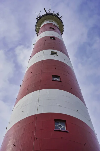 Uma Foto Vertical Farol Bornrif Ilha Ameland Holanda — Fotografia de Stock