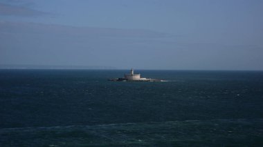 Güzel bir Bugio Deniz feneri fotoğrafı.