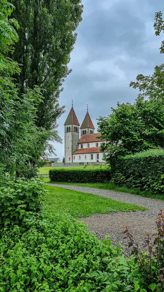 Uma Bela Foto Abadia Reichenau — Fotografia de Stock