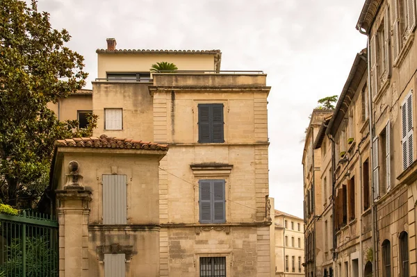 Avignon Typowy Dom Kolorowy Budynek Centrum — Zdjęcie stockowe