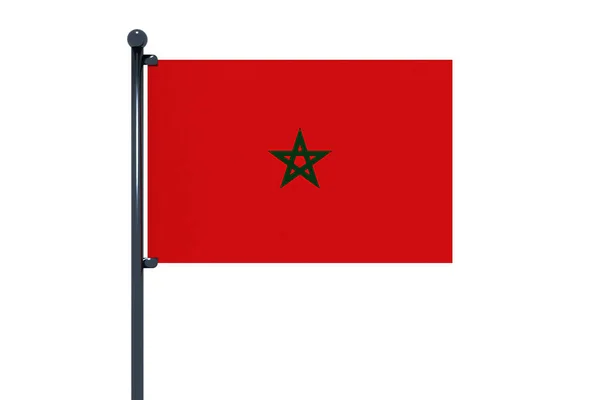 Illustration Flag Morocco Isolated White Background — Stock Photo, Image