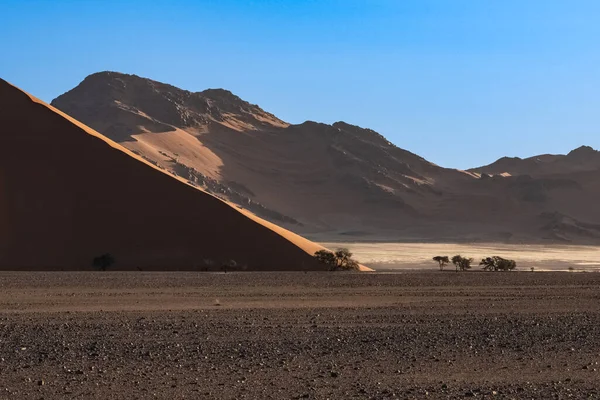 Namibia Die Wüste Namib Grafische Landschaft Mit Roten Dünen — Stockfoto