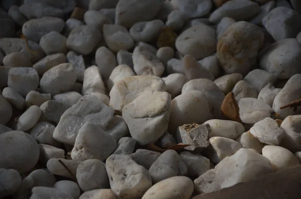 Ein Selektiver Fokus Aus Weißen Unterwasser Steinen Und Kieselsteinen Für — Stockfoto