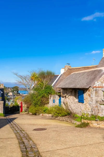 Bretagne Insel Ile Aux Moines Golf Von Morbihan Alte Häuser — Stockfoto