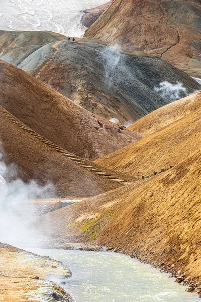 Cordilheira Kerlingarfjoll Islândia Origem Vulcânica Lugar Mágico Verão — Fotografia de Stock