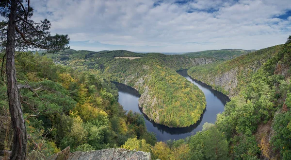 Сценічний Вид Річку Влтаву Точки Зору Мая Крані Чехія — стокове фото