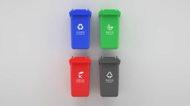Çevre koruma atık sınıflandırma çöp kutusu arka planı