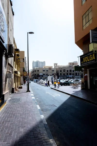 Plan Vertical Rue Seef Dubaï Émirats Arabes Unis — Photo