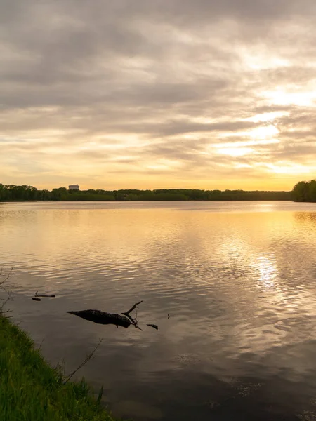 Tramonto San Nazzaro Monticelli Piacenza Emilia Romagna Italia Parco Del — Foto Stock