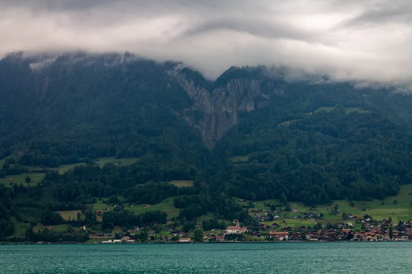 Belle Vue Sur Lac Brienz Sur Fond Côte Verte Interlaken — Photo