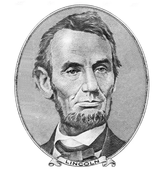 Portrait Ancien Président Américain Abraham Lincoln — Photo