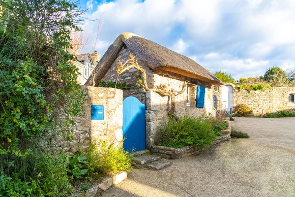 Bretagne Insel Ile Aux Moines Golf Von Morbihan Typische Häuser — Stockfoto