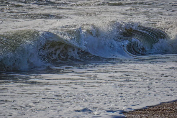 Uma Vista Panorâmica Das Ondas Mar — Fotografia de Stock