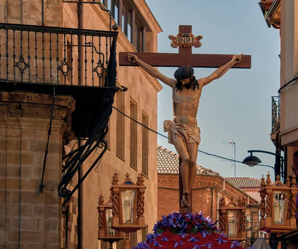 スペインのアストルガ市での聖週間の行列 — ストック写真