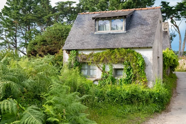 Brittany Ile Aux Moines Island Morbihan Gulf Typical Cottage — Stock Photo, Image
