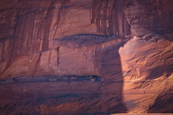 Uralte Indianische Klippenbehausungen Canyon Chelle Arizona — Stockfoto