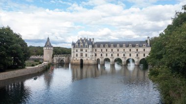 Fransa 'da Chenonceau Şatosu' nun güzel bir fotoğrafı.
