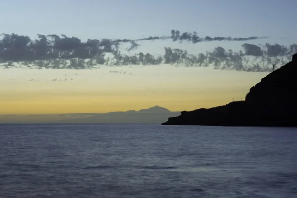 Una Vista Incantevole Del Tramonto Sul Mare Gran Canaria Spagna — Foto Stock