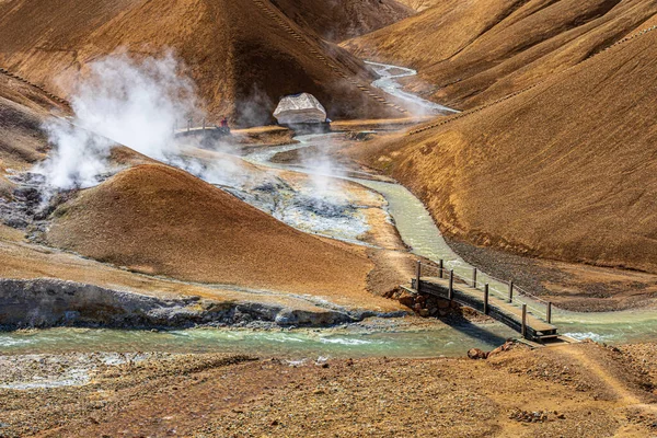 Kerlingarfjoll Pasmo Górskie Islandii Pochodzenia Wulkanicznego Magiczne Miejsce Lecie — Zdjęcie stockowe