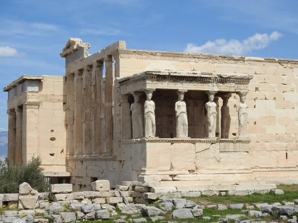 Erechtheion Templo Grego Antigo Atenas Grécia — Fotografia de Stock