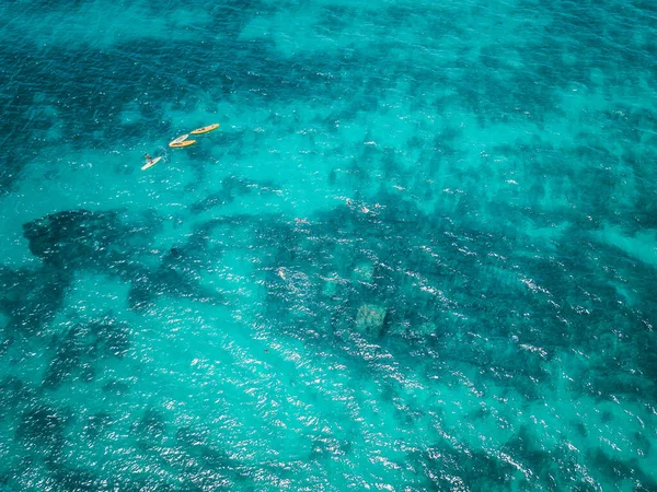 Aerial View Kayakers Florida Beach — Stock Photo, Image