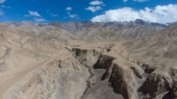 Вид Воздуха Обширный Каньон Изогнутые Дороги Логара Афганистане — стоковое фото