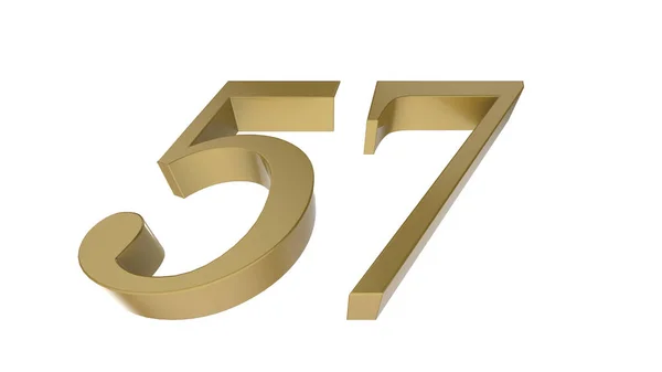 Número Oro Dígito Metal Renderizado Ilustración —  Fotos de Stock