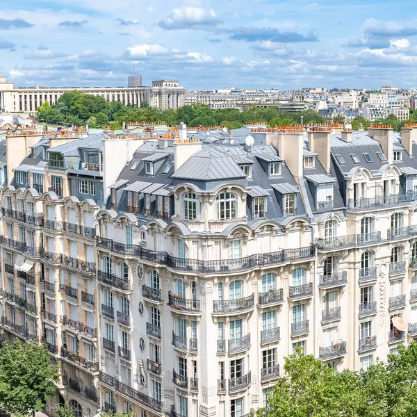 Paris Panorama Cidade Com Trocadero Segundo Plano — Fotografia de Stock