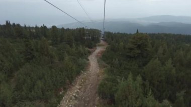 7 Rila Gölü 'nden asansörle iniyorum.