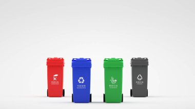 Çevre koruma atık sınıflandırma çöp kutusu arka planı