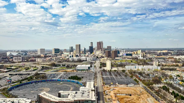 アメリカのアトランタ市内の街並みの空中風景 — ストック写真