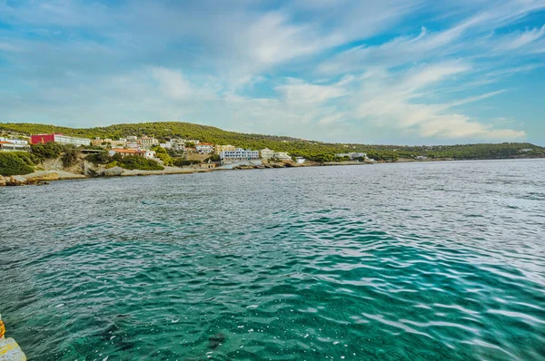 Agia Marina Stadsutsikt Aegina Hamn Grekland — Stockfoto