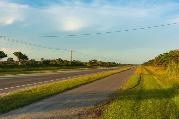 Der North Carolina Highway Auf Ocracoke Island North Carolina — Stockfoto