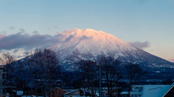 Een Schilderachtig Uitzicht Mount Yotei Niseko Japan Winter — Stockfoto