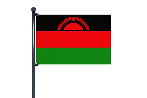 Illustrazione Della Bandiera Del Malawi Isolata Sfondo Bianco — Foto Stock