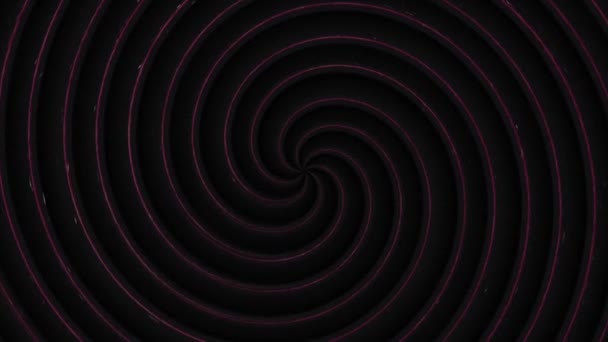 Hypnotizující Černá Vířivá Spirálová Animace — Stock video