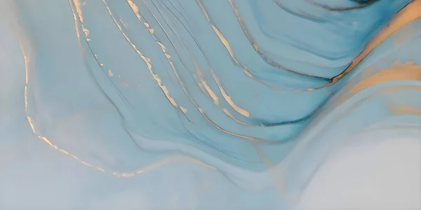 Vortici Marmo Increspature Agata Texture Marmo Liquido Azzurro — Foto Stock