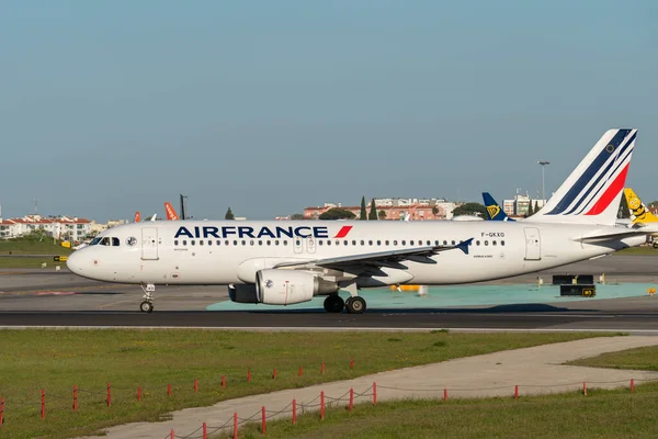 Avião Airbus A320 214 Companhia Aérea Air France Que Começa — Fotografia de Stock