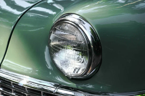 Closeup Shot Headlight Retro Car — Stock Photo, Image