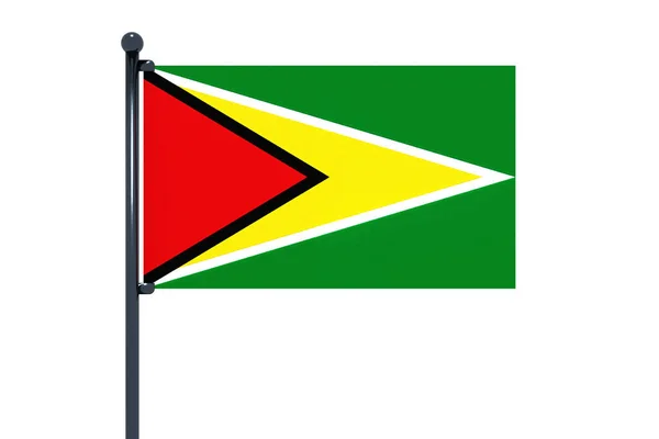Una Ilustración Bandera Guyana Aislada Sobre Fondo Blanco —  Fotos de Stock
